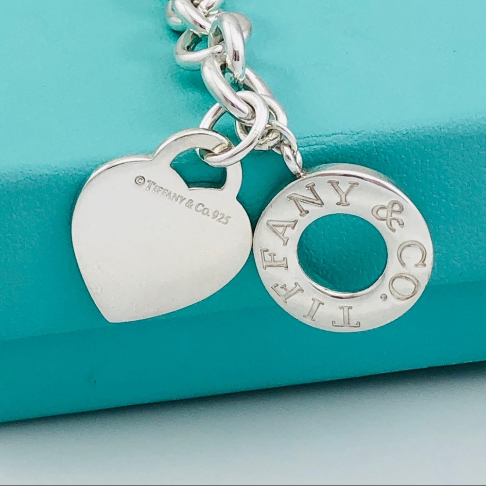 Authentic Please Return to Tiffany Heart Tag Toggle Necklace Sterling Silver - Picture 4 of 7
